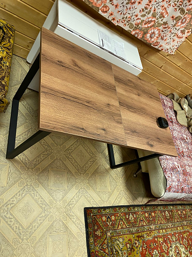 Деревянный стол Лота Лофт 140х80 дуб крафт табачный / черный матовый фото покупателя 770