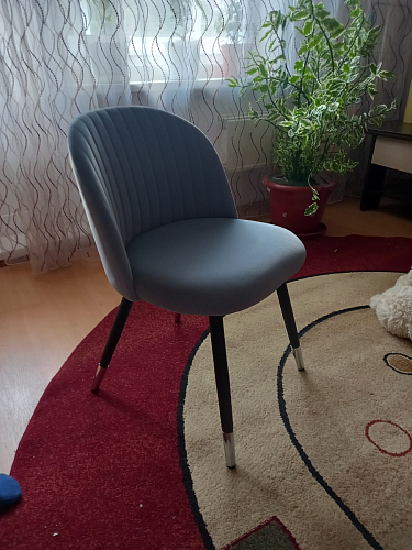 Стул на металлокаркасе Gabi 1 темно-серый / черный фото покупателя 120