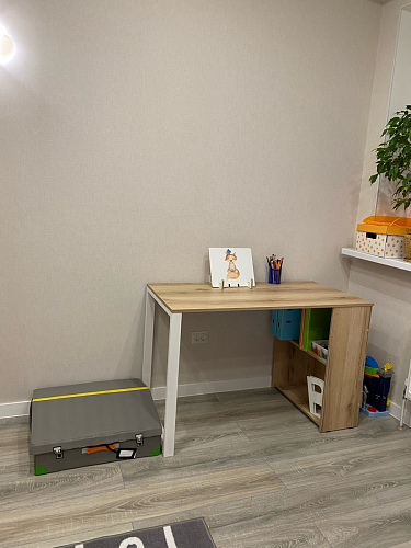 Письменный стол Битти Лофт 116х60х75 дуб вотан / черный матовый фото покупателя 122