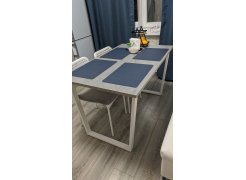 Деревянный стол Лота Лофт 120(160)х75 черный матовый / бетон светлый фото покупателя 492