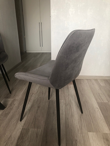 Стул на металлокаркасе Седа К коричневый velvet lux 100 / черный фото покупателя 233