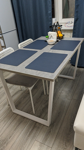 Стол раскладной Лота Лофт 120 25 мм юта / черный матовый фото покупателя 492