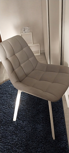 Стул на металлокаркасе Челси бежевый / черный фото покупателя 207