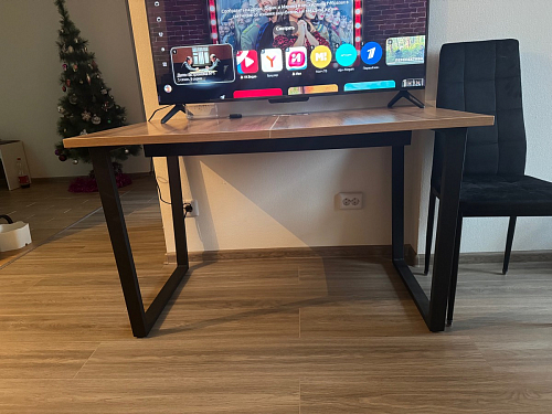 Стол раскладной Лота Лофт 120 25 мм юта / черный матовый фото покупателя 744