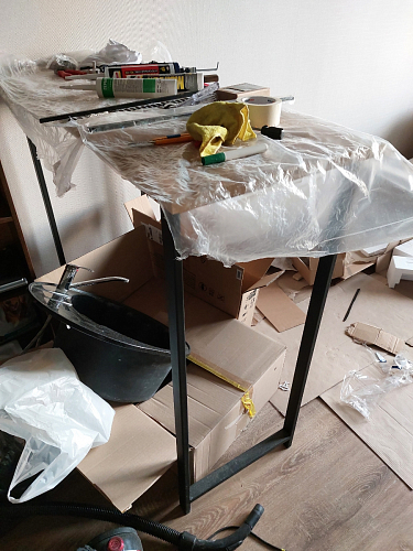 Барная стойка Дилан Лофт 120х50х90 бетон фото покупателя 63