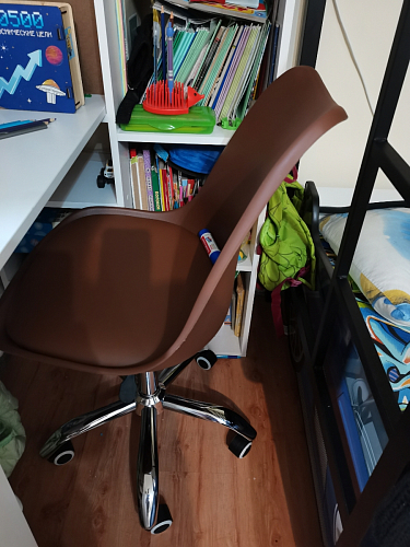 Компьютерное кресло Kolin с подушкой clear / white фото покупателя 387