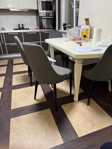 Стул на металлокаркасе Kora green / black фото покупателя 389