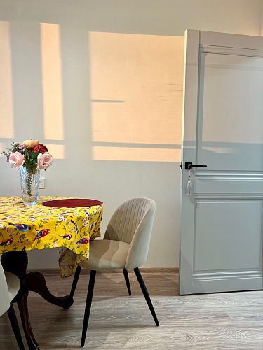 Стул на металлокаркасе Gabi dark beige / black / silver фото покупателя 803