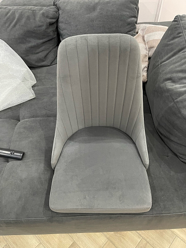 Стул на металлокаркасе Kora dark gray / black фото покупателя 427