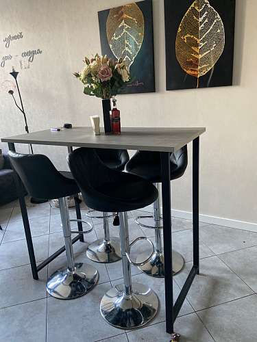 Барная стойка Дилан Лофт 120х60х110 бетон фото покупателя 101