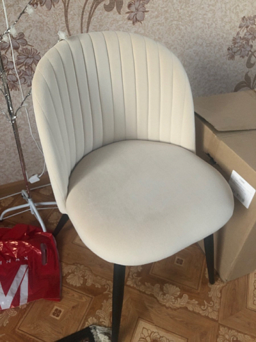 Стул на металлокаркасе Gabi 1 light purple / black / gold фото покупателя 150