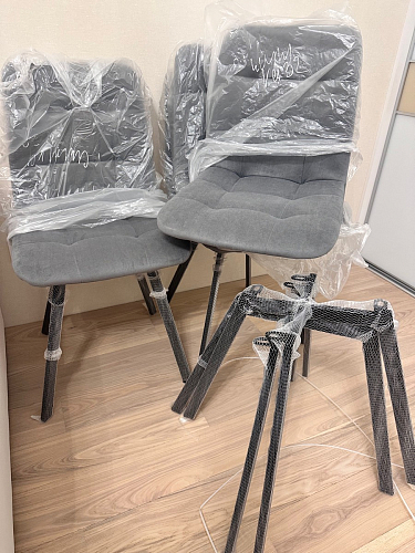 Стул на металлокаркасе Чилли К кирпичный / черный фото покупателя 504