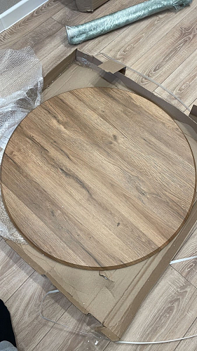 Стеклянный стол Абилин 100(140)х100х76 мрамор черный / черный матовый фото покупателя 16