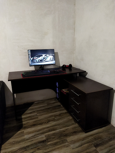 Компьютерный стол КСТ-109П правый венге фото покупателя 66