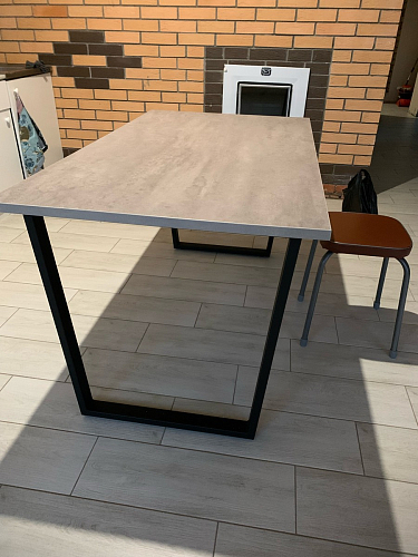 Деревянный стол Лота Лофт 120х75 белый матовый / дуб крафт золотой фото покупателя 422