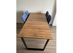 Деревянный стол Лота Лофт 120(160)х75 черный матовый / бетон светлый фото покупателя 564