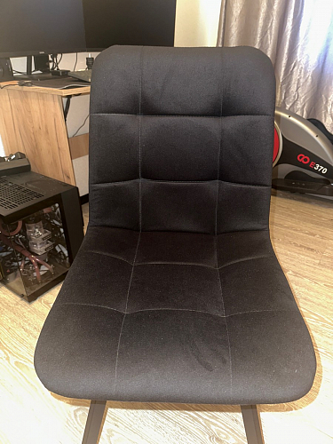 Стул на металлокаркасе Чилли К черный / зеленый фото покупателя 367