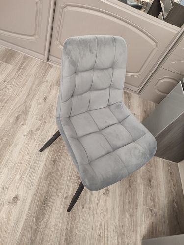 Стул на металлокаркасе Челси морская волна / черный фото покупателя 39