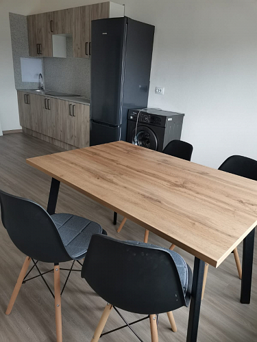 Стол Тринити Лофт 120 32 мм дуб галифакс табако / черный матовый фото покупателя 565