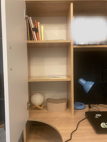 Стол компьютерный КСТ-16 бетон / белый фото покупателя 39