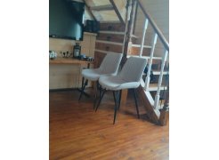 Стул на металлокаркасе Вейв светло-серый (hl 63) / 10К черный каркас фото покупателя 287