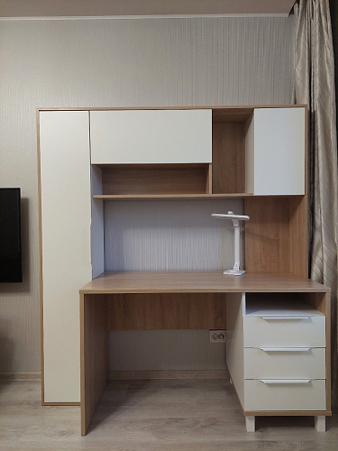 Компьютерный стол Комфорт 12.95 N дуб сонома / сатин фото покупателя 53