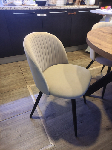 Стул на металлокаркасе Gabi 1 beige / black фото покупателя 692