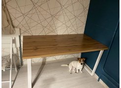 Стол Лота Лофт 140 25 мм юта / белый матовый фото покупателя 161