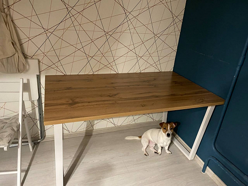 Деревянный стол Лота Лофт 120х75 белый матовый / дуб крафт золотой фото покупателя 161