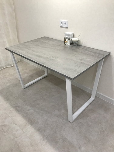 Деревянный стол Лота Лофт 140х80 черный матовый / бетон светлый фото покупателя 37