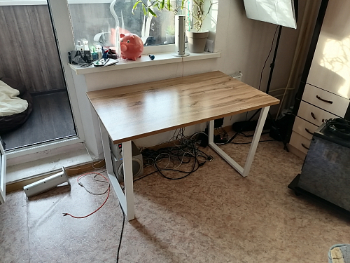 Стол Лота Лофт 120 32 мм бетон / черный матовый фото покупателя 467