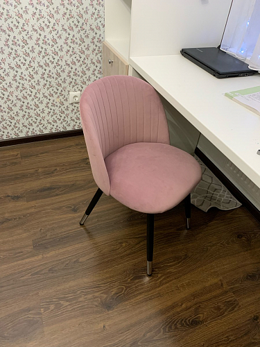 Стул на металлокаркасе Gabi 1 light blue / black / gold фото покупателя 122