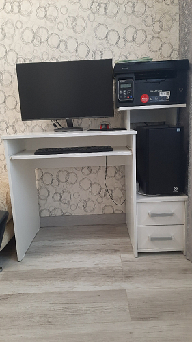 Компьютерный стол Джаз-24 левый дуб молочный фото покупателя 68