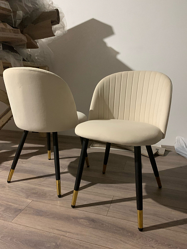 Стул на металлокаркасе Gabi latte / gold / black фото покупателя 89