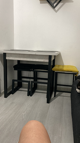 Стол Форли дуб велингтон / черный матовый фото покупателя 41