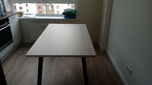 Стол Тринити Лофт 120 32 мм дуб галифакс табако / черный матовый фото покупателя 709