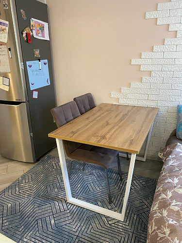 Деревянный стол Лота Лофт 120x75 дуб крафт табачный / черный матовый фото покупателя 364