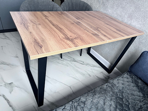 Стол Лота Лофт 120 25 мм дуб делано темный / черный матовый фото покупателя 742