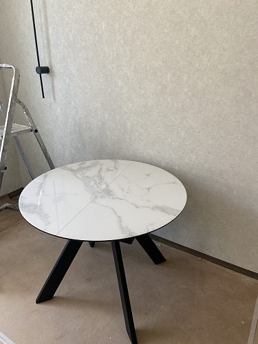 Стеклянный стол Бонжур оникс фото покупателя 2