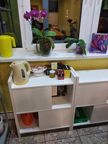 Стеллаж с дверцами 85 см карамель фото покупателя 3