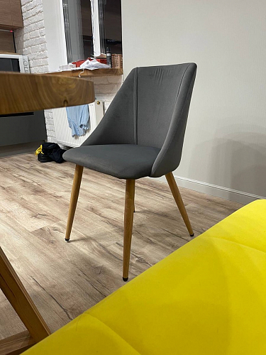 Стул на металлокаркасе Morgan blue / black фото покупателя 1