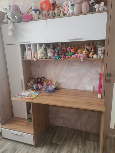 Письменный стол Лайт 03.243 дуб золотой (craft) / белый премиум фото покупателя 210