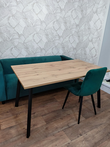 Стол Тринити Лофт 120 32 мм дуб галифакс табако / черный матовый фото покупателя 457