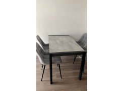 Стол Центавр 120(160)х70х75 файерстоун / черный матовый фото покупателя 14