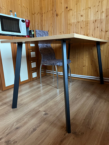 Стол Тринити Лофт 120 32 мм дуб галифакс табако / черный матовый фото покупателя 160