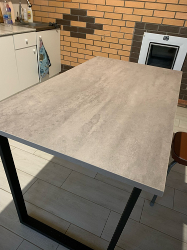 Стол Лота Лофт 120 32 мм бетон / черный матовый фото покупателя 143