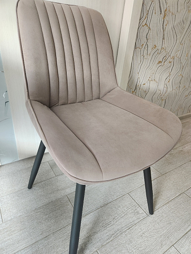 Стул на металлокаркасе Седа К латте / черный фото покупателя 332