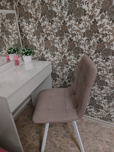 Стул на металлокаркасе Чилли бежевый / белый каркас фото покупателя 1278