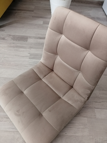 Стул на металлокаркасе Чилли К светло-серый велюр / черный каркас фото покупателя 679