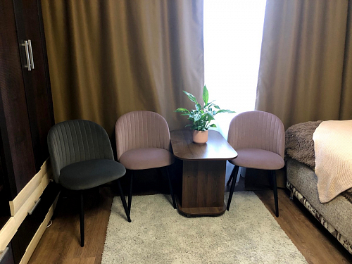 Стул на металлокаркасе Gabi 1 light purple / black / gold фото покупателя 276